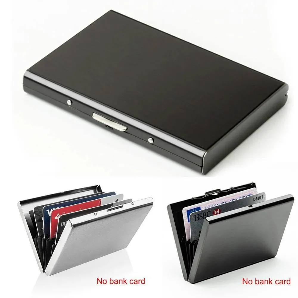 1pc Card Holder Men RFID Blocking Aluminum Metal Slim Wallet Money Bag Anti-scan Credit Card Holder Thin Case Small Male Wallet