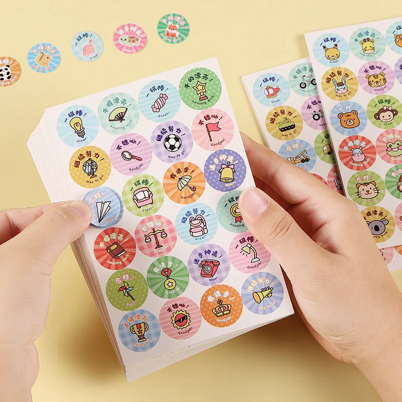 50 Sheets Stickers 1 sheet have 24pcs Scrapbooking Label Diary Decorative School Student Kids Stationery Children Album Sticker plush cover notebook lock design cartoon notebook decorative diary scrapbook children notebook