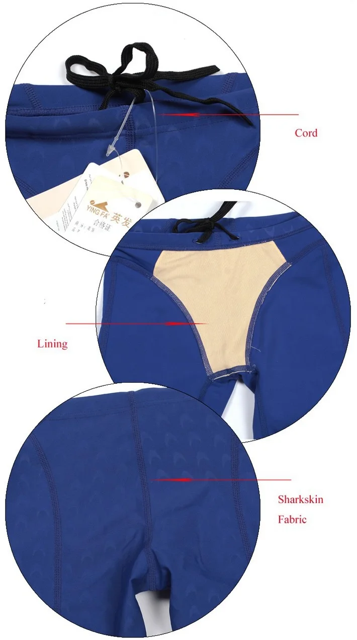 Yingfa FINA Approved Competition Racing Swimwear Men Swimming Trunks Men's Swimming Sharkskin Swimsuit Men Training Jammer 9205 men swimming trunks