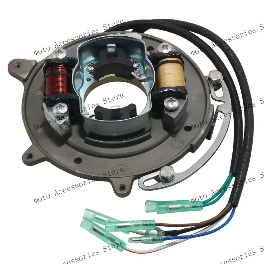 Bobina Statore Generatore Fuoribordo Comp Per Yamaha 25Hp 25B Ek25 E25B L/W/Mhs 30Hp 30H E30H Mhs/L Accessori Muslimah Parti Moto