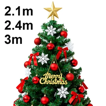 DIY Christmas Trees Set 2.1/2.4/3m Large Christmas Tree Decoration Home Decor Party Holiday Ornament Red Christmas Tree Dropship