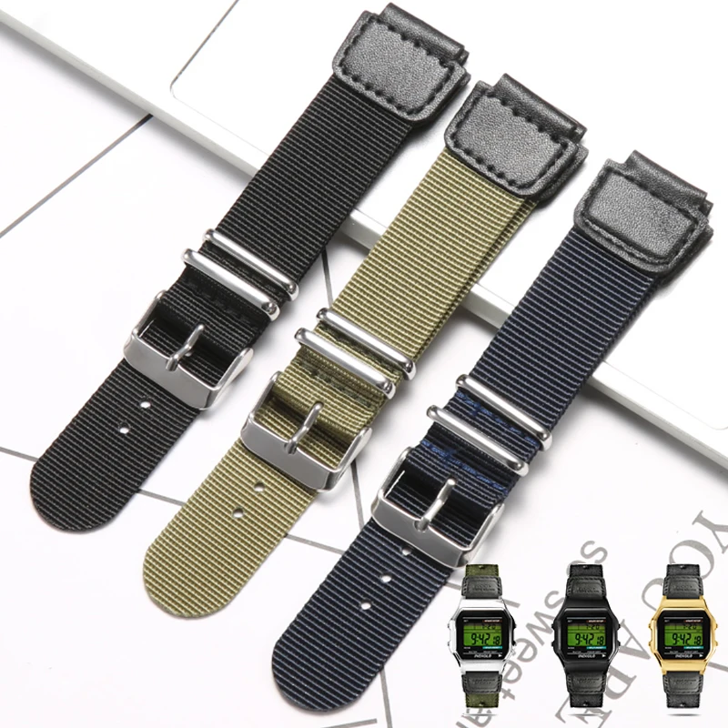 

18mm Nylon Strap Suitable For Casio SGW-300 AE1000 1200 1300 W218H Series Men Sport Wrist Band Bracelet Watch Accessories