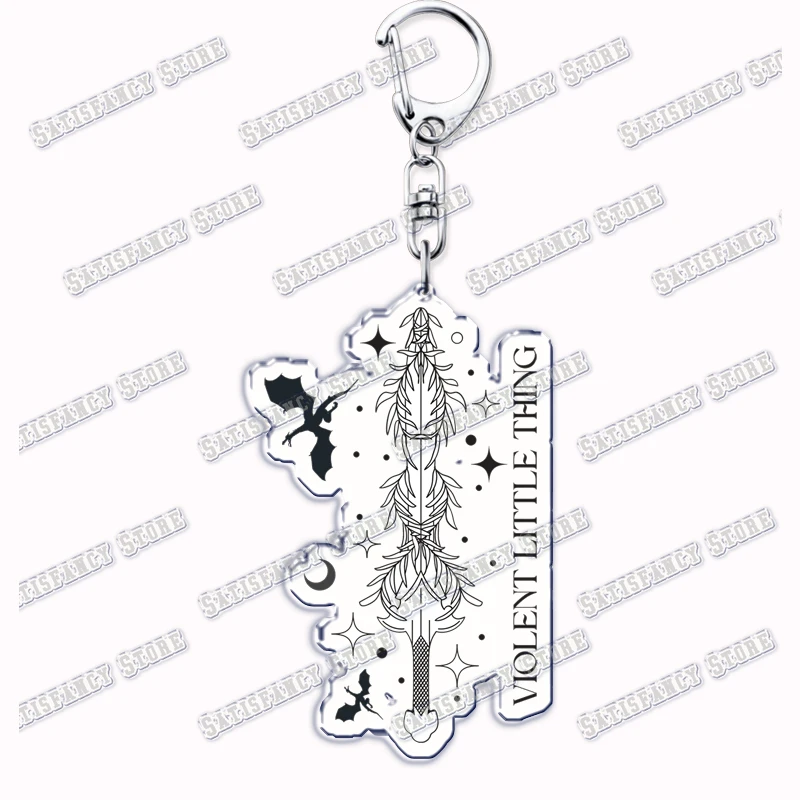 Beliebte Basgiath War College Vierter Flügel Schwarzer Drache Schlüsselanhänger Anhänger Auto Schlüsselanhänger Schmuck Männer Kinder Geschenke Zubehör – Detail 18