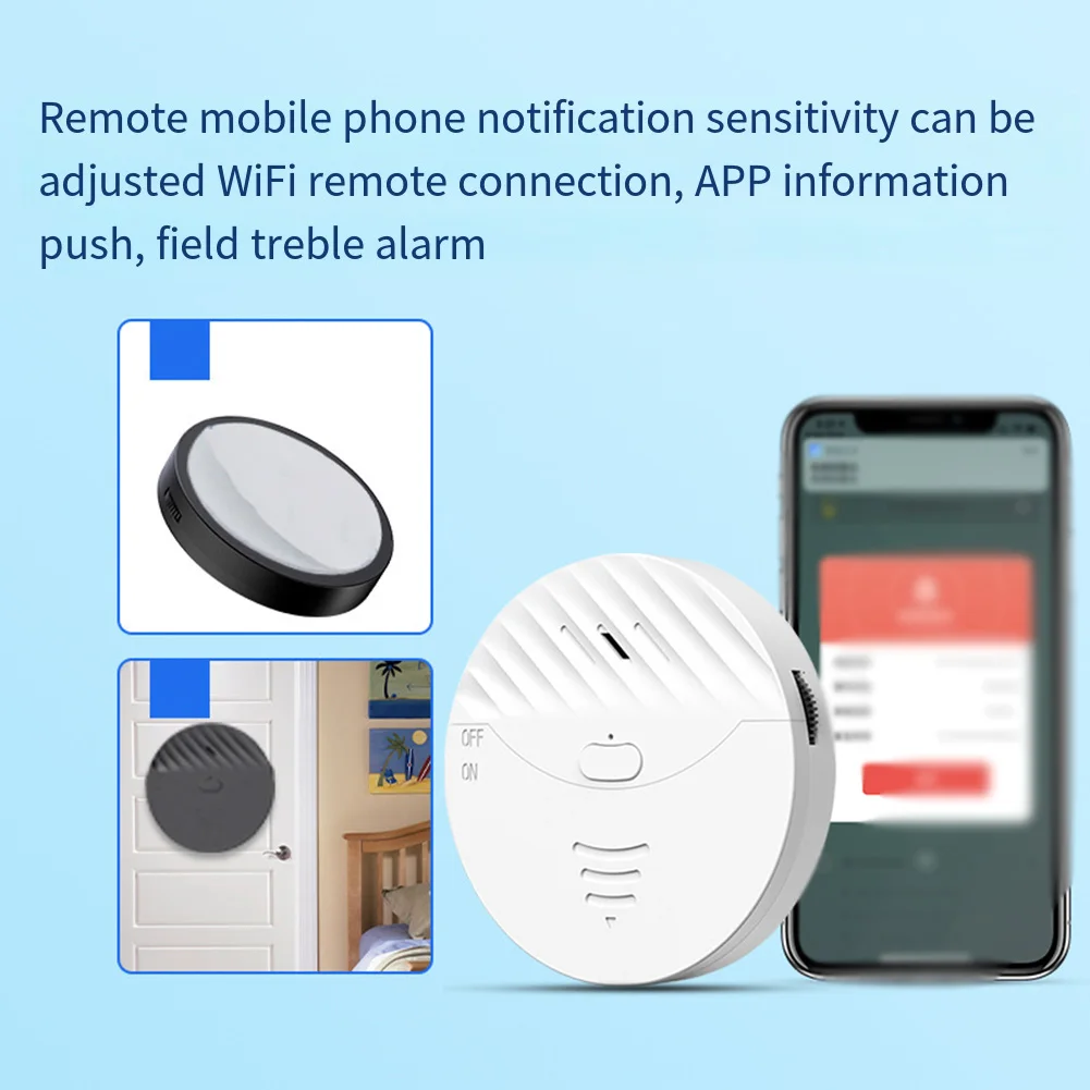 130dB 투야 WIFI 창문 유리 파손 진동 센서 알람 감지기 가정 침입 경보 도구 액세서리