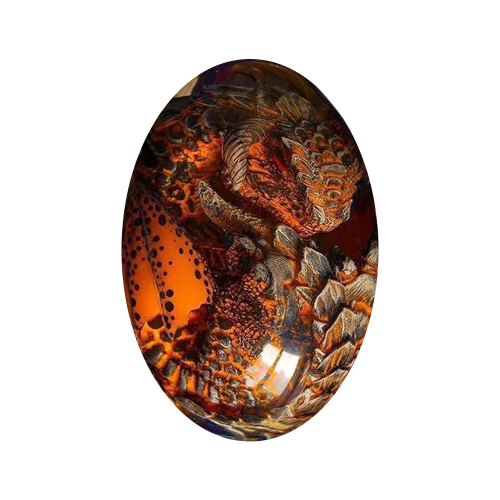 Luminous Dragon Egg Resin Sculpture - Gemstone-Inspired Home Decor Souvenir