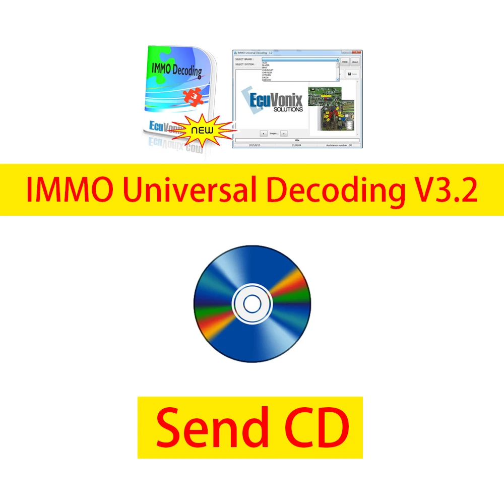 EcuVonix 3.2 IMMO Universal Decoding V3.2 Remove IMMO Off with Keygen Unlimited Crack Send link or CD or USB freeshipping automobile exhaust gas analyzer Diagnostic Tools