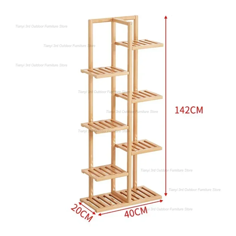 Plant Stand Wooden Flower Shelf Nordic Living Room Plant Shelves Flower Shelf Wooden Shelf Indoor Plant Shelves Balcony Garden Furniture Soporte De Plantas FYPS