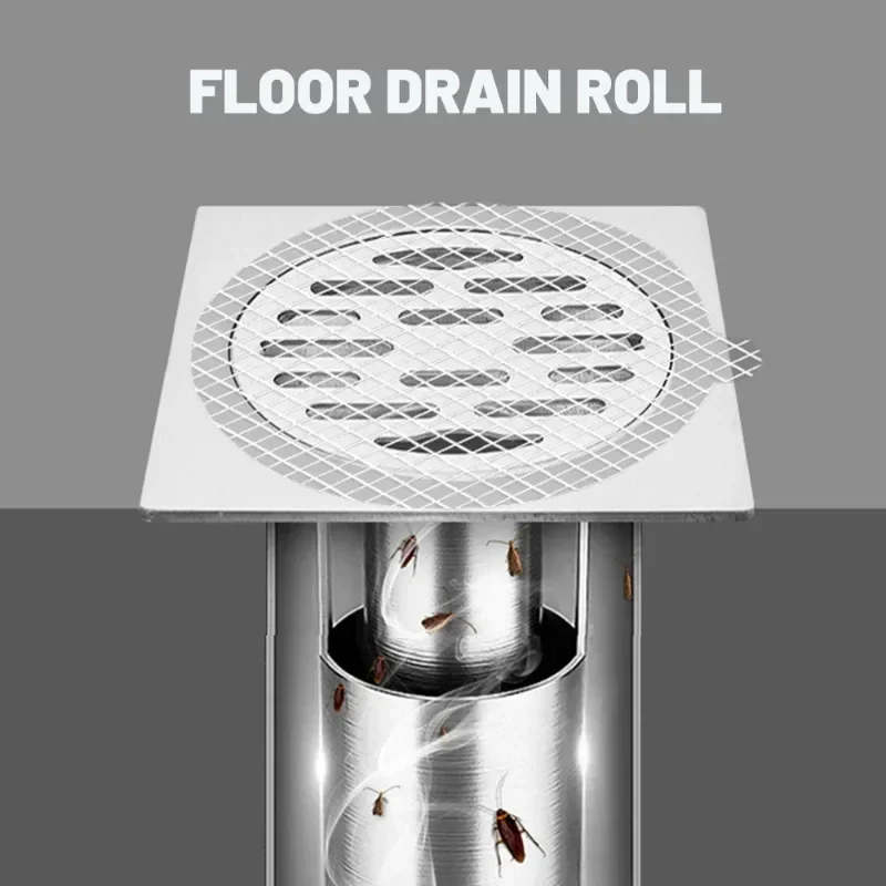 5/100PCS Disposable Hair Drain Catcher Mesh Anti-blocking Filter Floor Drain Sticker Shower Cover Kitchen Bathroom Sink Strainer 3