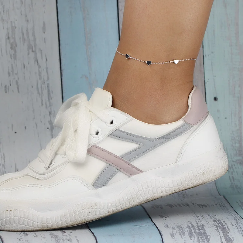925 Sterling Silver Three Heart Anklets For Women anklet bracelets silver anklets