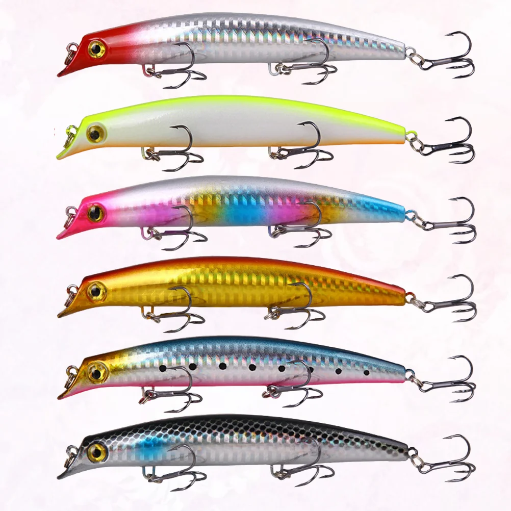 

6 PCS Wave Climbing Bait Crank Baits Lure Topwater Fishing Lures Floating Artificial