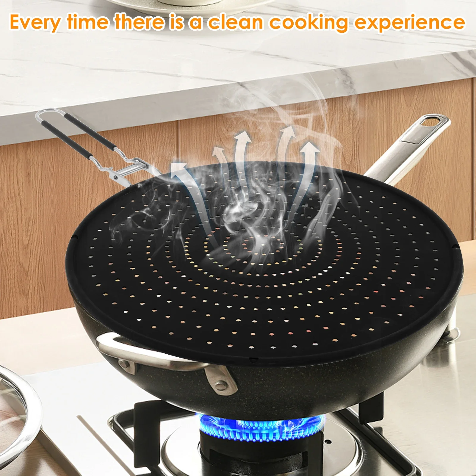 2Pcs Cooking Frying Safe Anti Splatter Guard Oil Net Grease Splatter Screen Pan Mesh Guard Screen Splash Cover Kitchens Tools