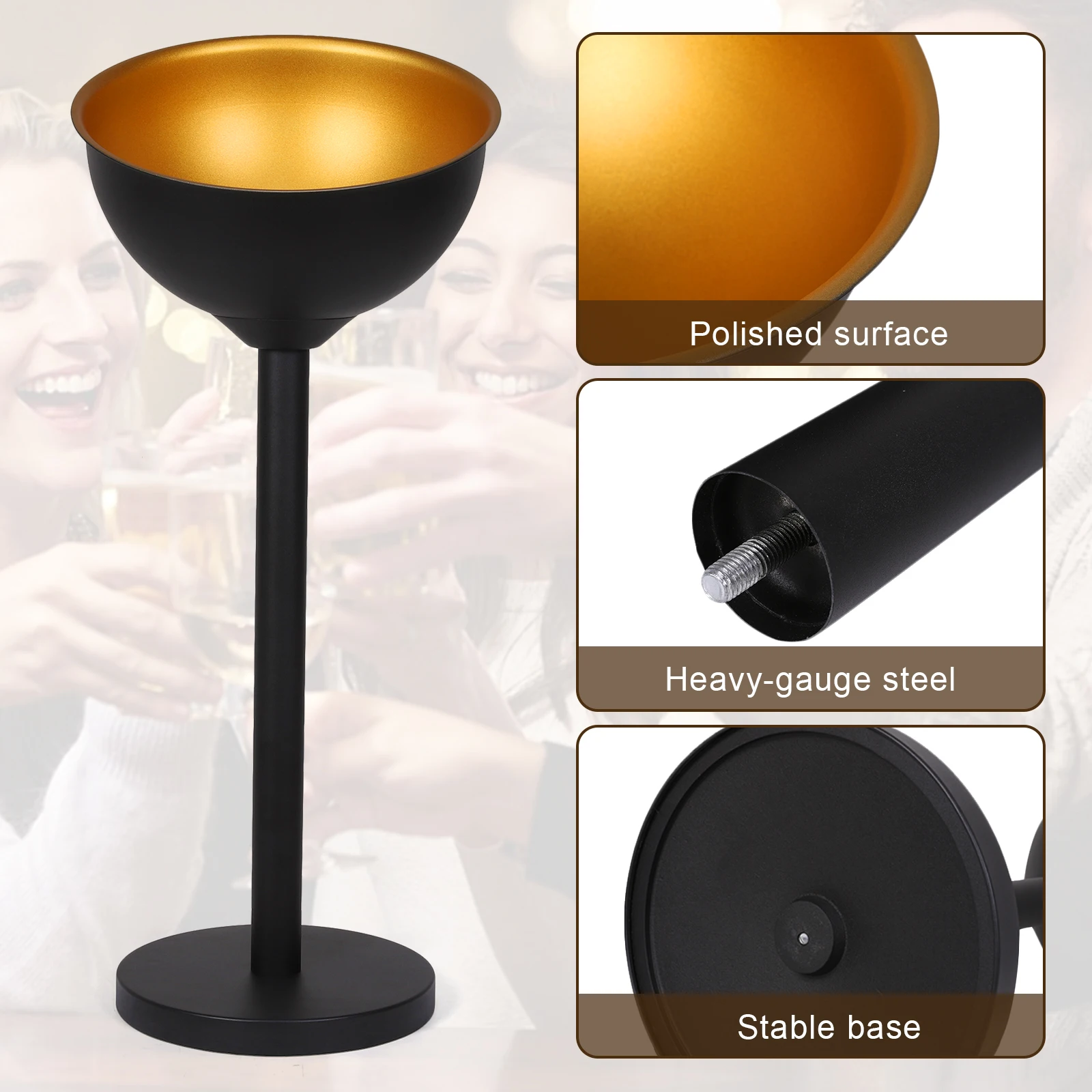 Standing Ice Bucket Stainless Steel Champagne Wine Bucket Champagne Bucket for Party Bar KTV Home