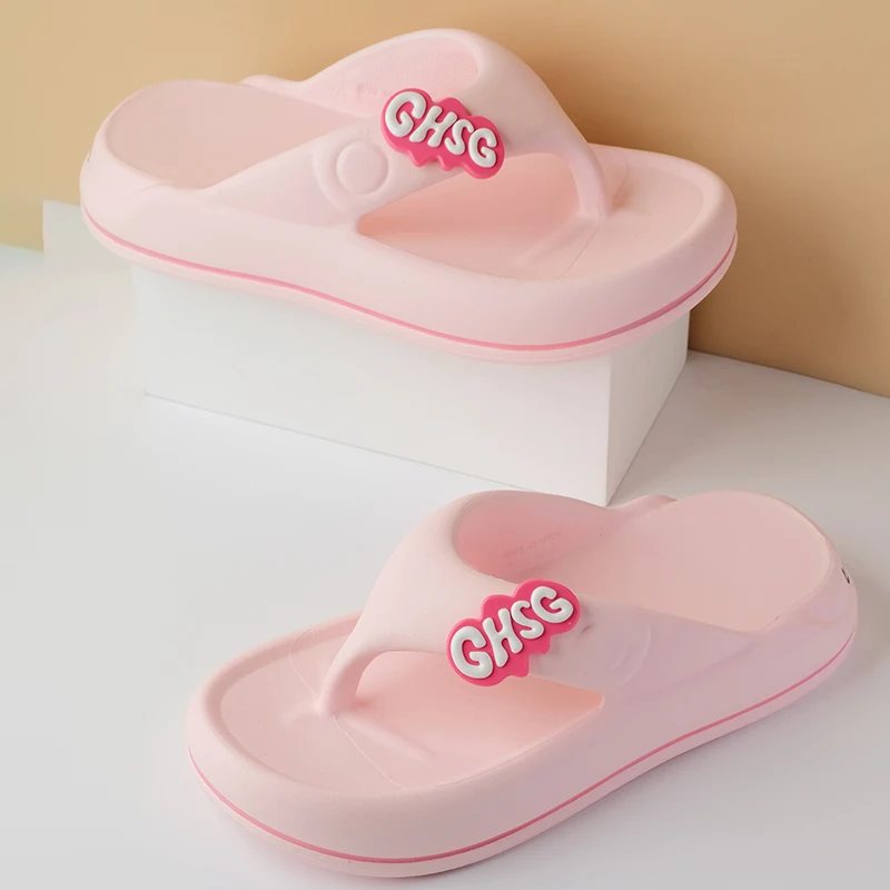 Solid Color Non-slip Leisure Couple Slippers Women Summer Beach Slippers Outdoor Women Flip Flops Breathable Beach sandals women — view 2