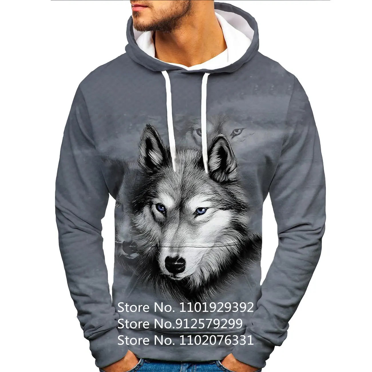 

Pet Dog 3d Printed Hoodie Male Autumn and Winter German Shepherd Casual Sweashirt Funny Pullover