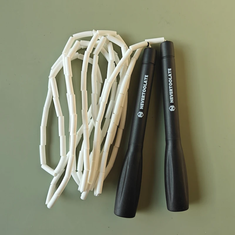 Soft TPU beads beaded jump rope long handle freestyle anti cold anti friction skip skipping rope fitness exersice NEVERTOOLATE