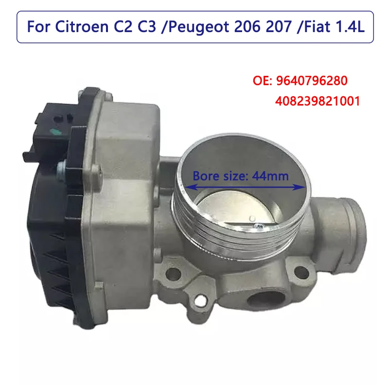 44MM Throttle Body for Citroen C2 C3 Nemo Peugeot 1007 206 207 Bipper