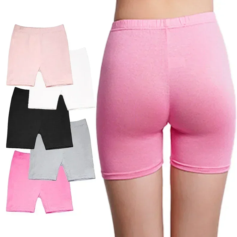 4pcs Girls Safety Pants Modal Dance Leggings Shorts 2024 Soft Candy Color Panties Girls Underwear Short tights Aged 3-12 Years 1