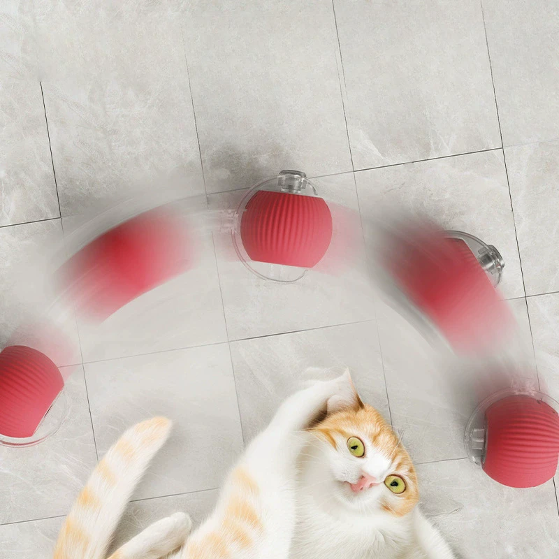 Cat Interactive Ball Toys Cat Interactive Ball Toy Automatic Rolling Ball with Tail Rechargeable Smart Pet Interactive Toy Intelligent Mouse for Cat