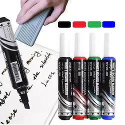 Vibrant Quick - Dry Chisel Tip Whiteboard Markers - 4 Pack, Low - Odor, Ideal (4pcs)