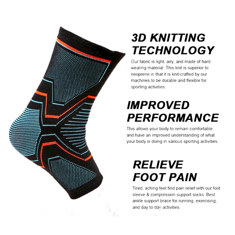 QMWWMQ Ankle Brace Compression Sleeve Injury Recovery Joint Pain Tendon Support, Plantar Fasciitis Foot Socks with Arch Support