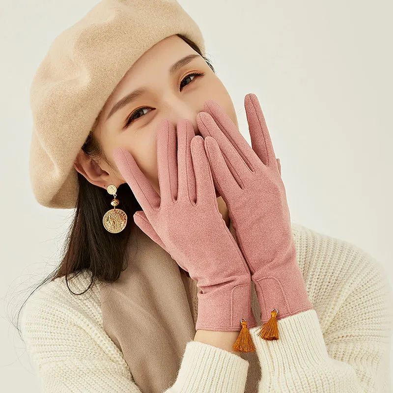 

Женские теплые перчатки, осенне-зимние уличные Зимние флисовые теплые перчатки с открытыми пальцами для вождения и езды на велосипеде