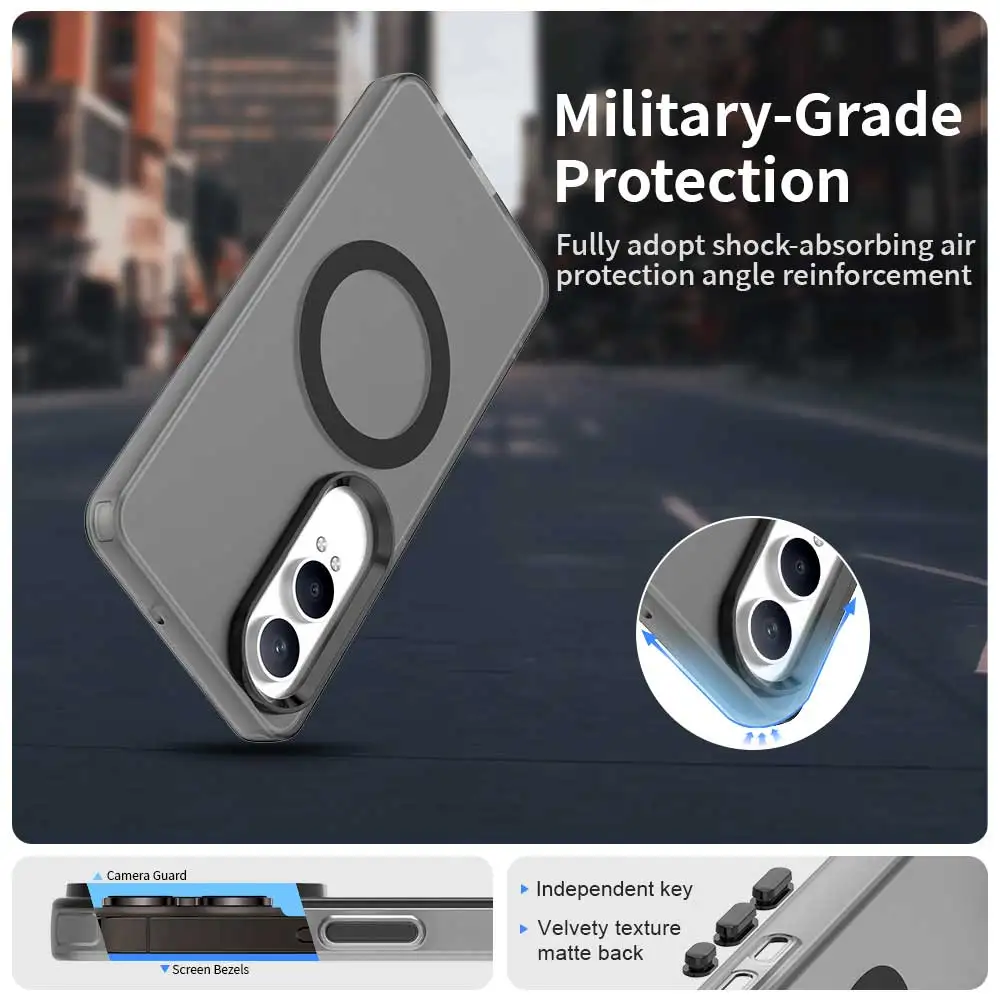 Candy Colors Translucent Shockproof Case with Magnetic Wireless Charging