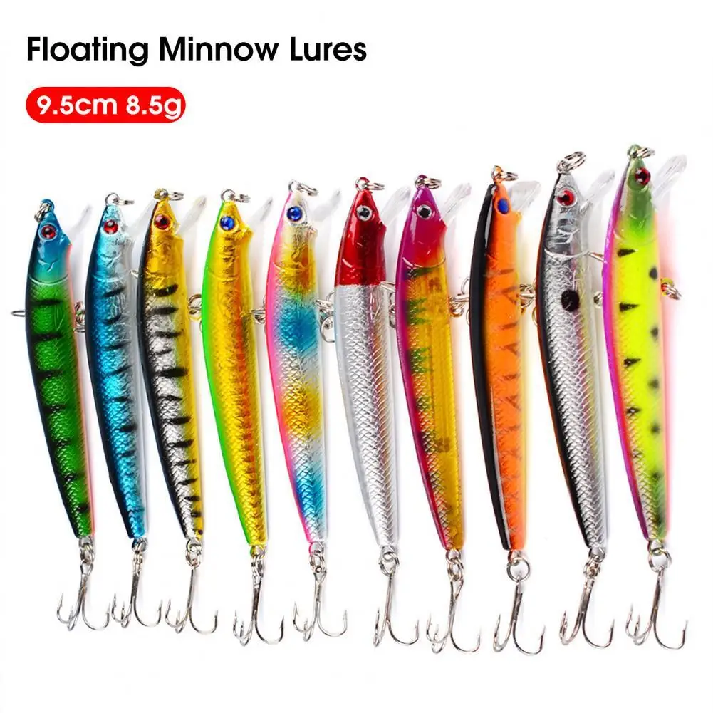 

9.5cm/8.5g Mini Fishing Bait Artificial 3D Eyes Bright Color Minnow Baits Fishing Supplies