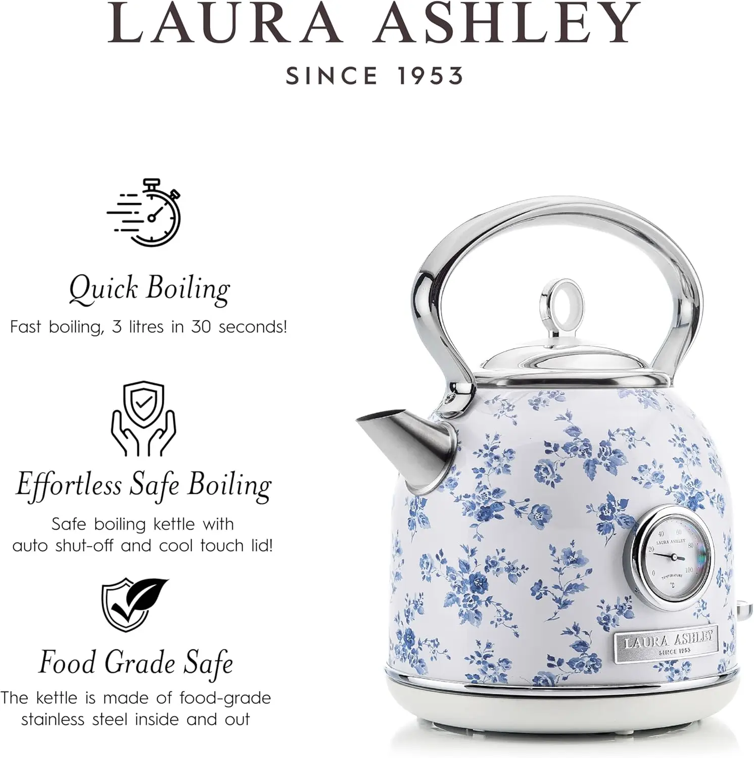 Stainless Steel Electric Kettle 1.7 Liter -  Boil Electric Kettles for Boiling Water - Electric Tea 6