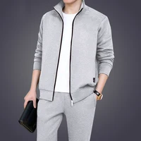 Mens Casual Tracksuits Sportswear Jackets + Pants Two Piece Sets Male Fashion Solid Jogging Suit Men Outfits Gym Clothes Fitness