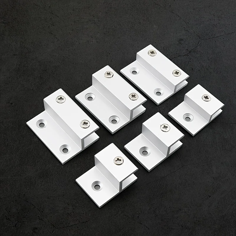 Mirror Holder 2/4Pcs h-shaped Aluminum Glass Acrylic Bathroom Wall Mounting Fastener Mirror Holder Fixing Clip Glass Clip mirror fixing kit,glass fasteners