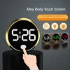 Car Dashboard Clock Luminous Mini Automobiles Internal Stick-On Digital Watch with Touch Switch Large LED Display Auto Ornament 1