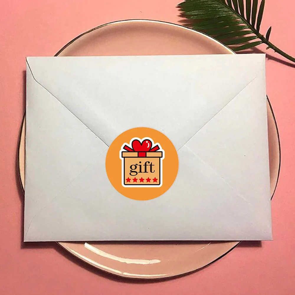 Small Gift Decoration Sticker Cute Cartoon Round Handmade Stickers Seal Labels 50/500pcs decorative stickers decorative labels stickers cartoon sticker cartoon stickers paper stickers adhesive stickers self adhesive stickers