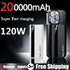 200000mAh Power Bank 120W Super Fast Charging Battery High Capacity Digital Display Power Bank For Iphone Samsung Huawei 2025 1