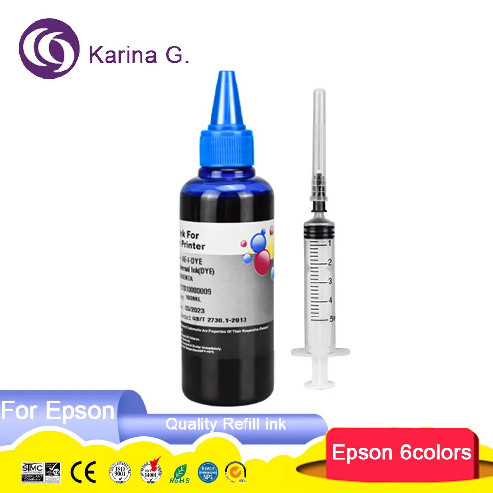 6Color/100ML 312XL 378XL T0851 T0821 T0791 81N Refill Dye Ink for Expression Ph