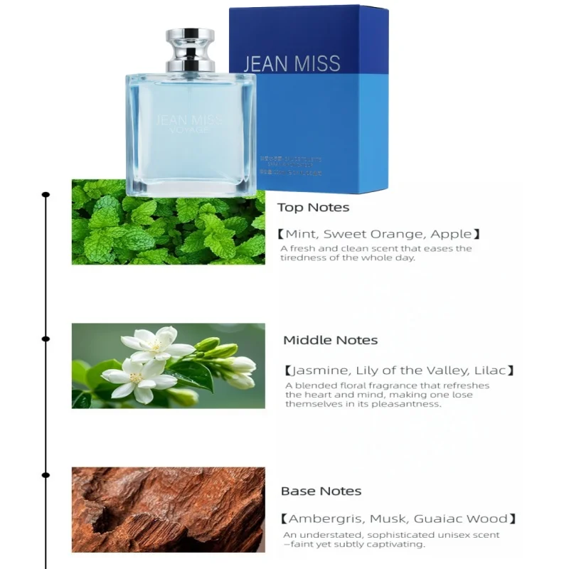 100ml Original Brand Men Perfume Woody Floral Lasting Fragrance Pheromone Eau De Toilette Spray Fresh Natural Voyage Perfume view 3