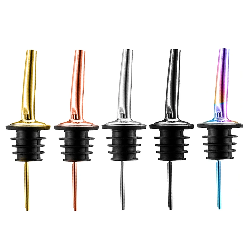 Stainless Steel Pourers Speed pourer Liquor Bottle Pourers and Vinegar Tapered Stopper Spout 4PCS