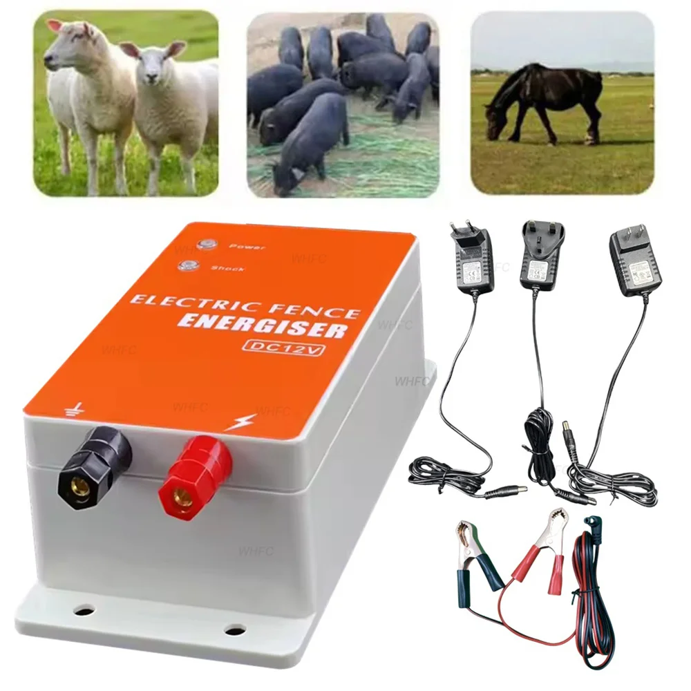 0.5-1.5 Joules Electric Fence Energizer For Animals Farm Poultry Low Impedance Solar Power Charger Fencing Controller Devices electric fence energizer