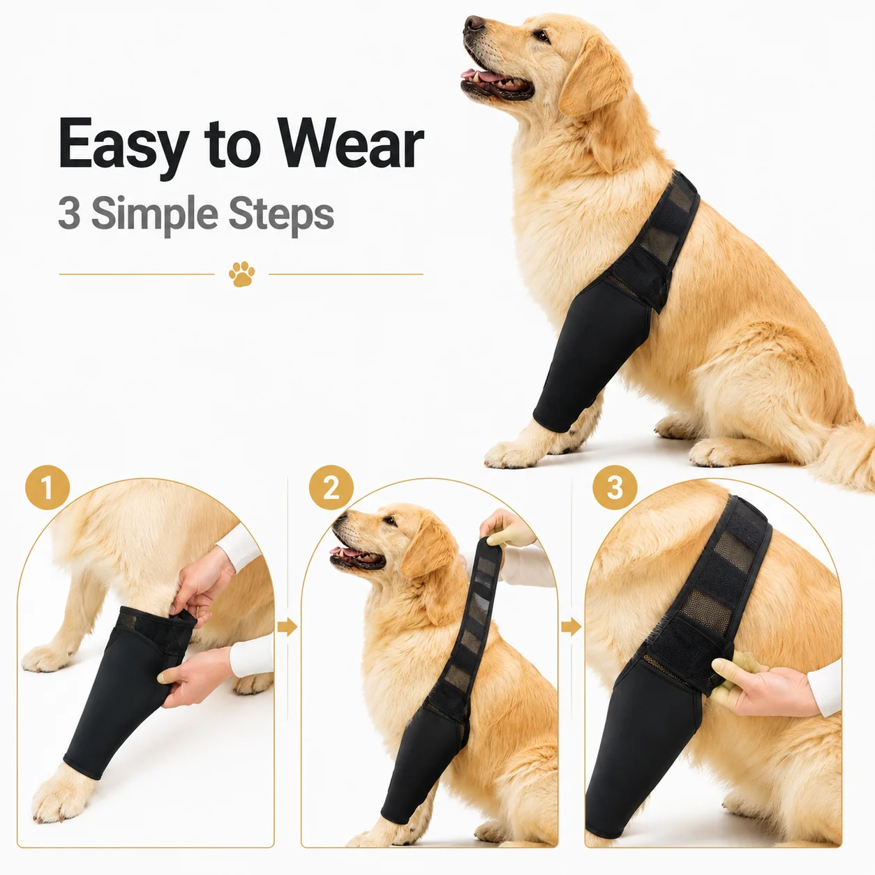 Breathable Adjustable Dog Leg Protector – Elbow Guard & Wound Protection Sleeve