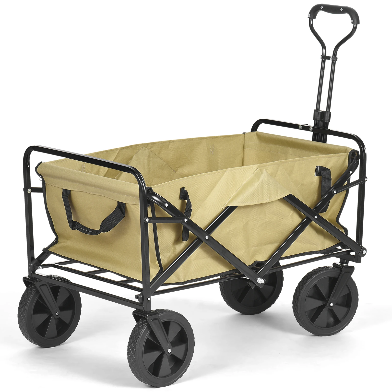 

Outdoor Utility Wagon Portable Folding Camping Cart Large Capacity Picnic Trolley for Sporting Events Beach Park