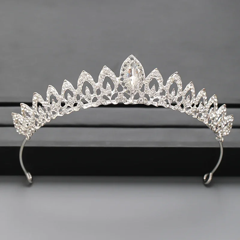 Silver Color Crown and Tiara Hair Accessories For Women Wedding Accessories Crown For Bridal Crystal Rhinestone Tiara Diadema