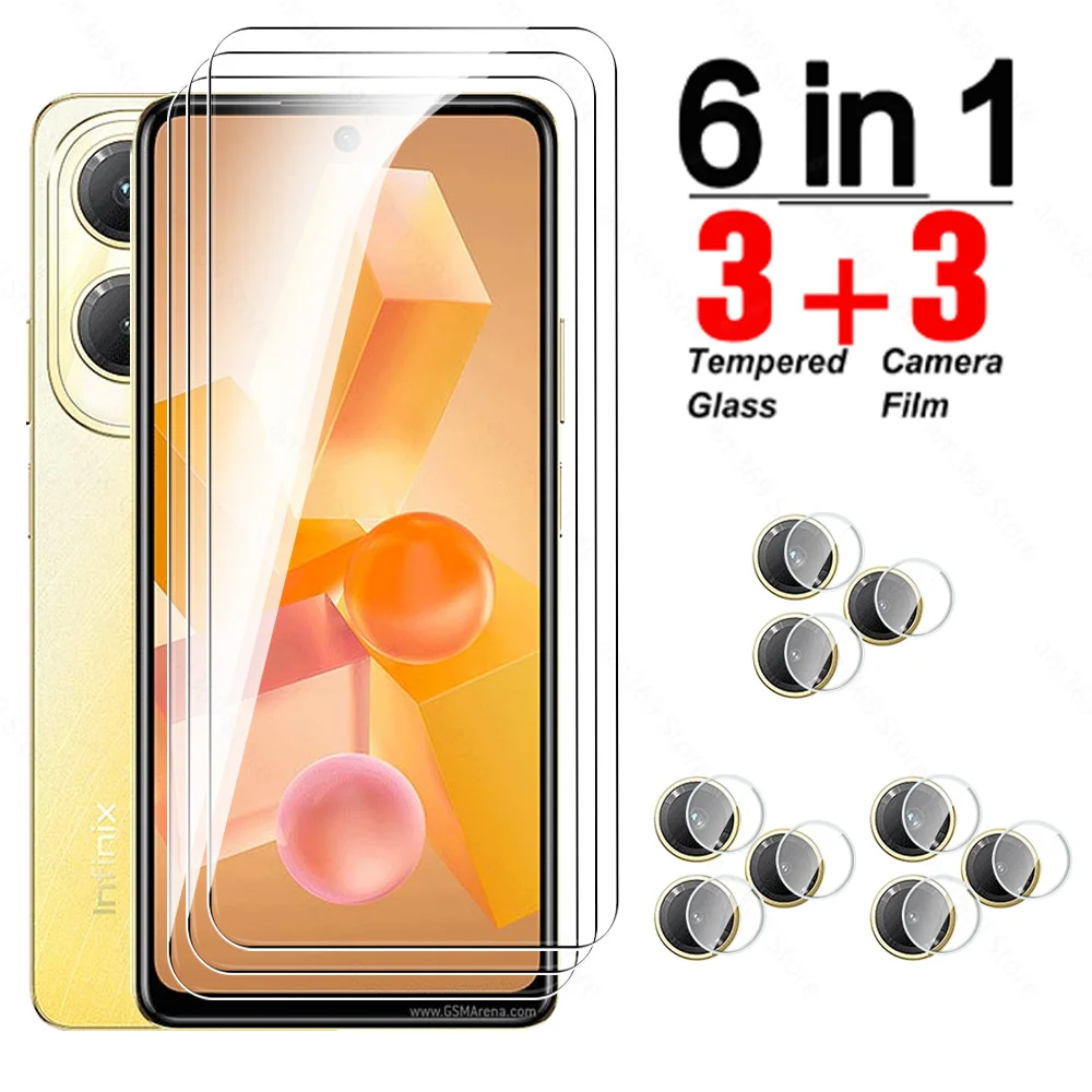 

6-in-1 Tempered Glass For Infinix Hot 40 Pro Screen Protector Full Cover Lens Film In Finix Hot40 40i Hot40Pro 40Pro Hot40i 4G