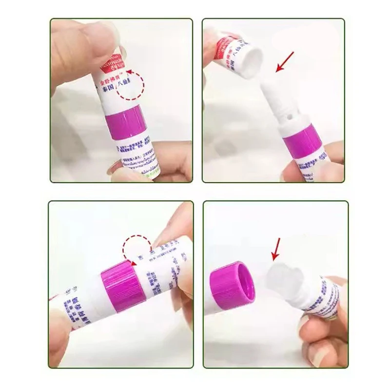 6 pcs Thailand Mint Nasal Inhaler Cure Stuffy Nose Rhinitis Nasal Aspirator Bracing Breezy Asthma Refreshing Aroma Oil Stick nasal inhaler