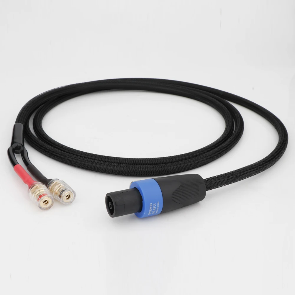 D501 Audiophile Cavo Altoparlante A 2 Fili Per Rel Sub Subwoofer Speakon Terminale Da 4 Mm