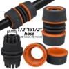 KESLA 2pcs 1/2" 3/4" Garden Hose Adapter 16mm Quick Connector Stop Plug Coupler Joint Water Irrigation Tube Repair Extender 6