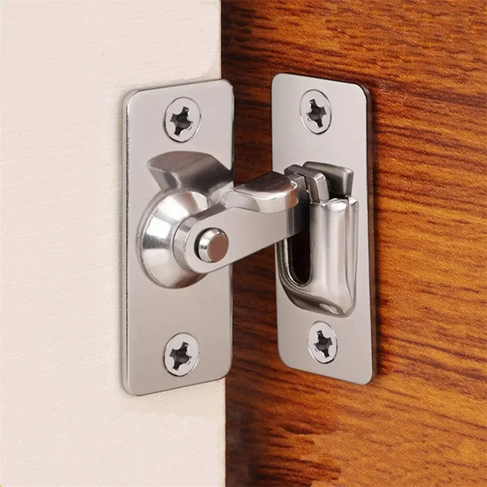 Door Lock Buckles 90 Degree Buckle Right Angle Hook Lock Bolts Stainless Steel For Sliding Door Casement Sheds Hardware door lock