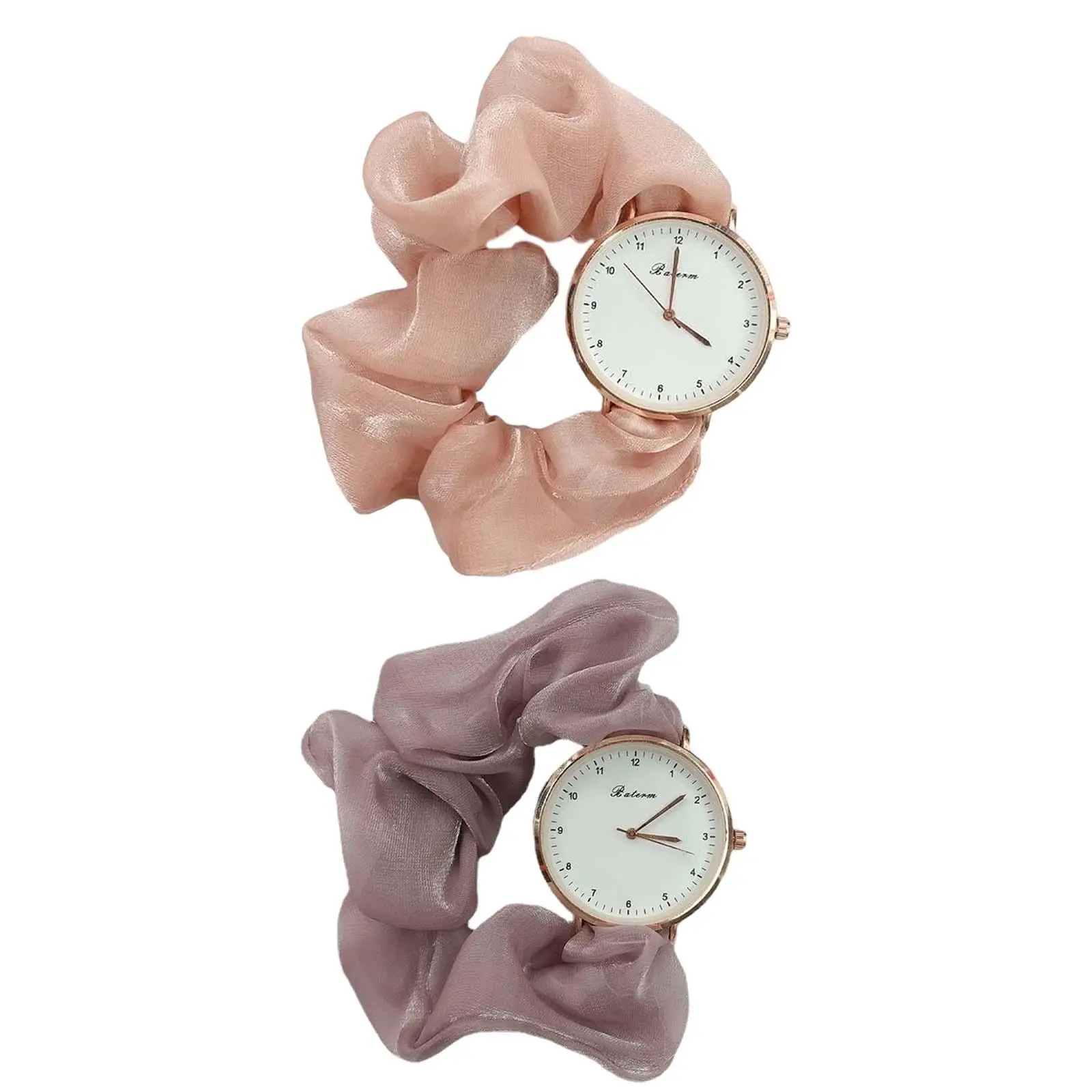 

Pointer Watch Wristwatch Silk Ribbon Stretchy Cloth Band Fashion Women Bracelets Digital Watches Women Bracelets Gift Casual