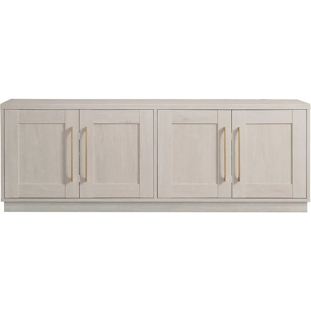 Rectangular TV Stand for TV's up to 75" in Alder White, for Home, Living Room, Bedroom, Entertainment Room, Office 5