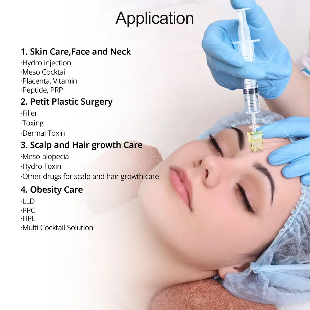 Facial Needles Mesotherapy Gun Korea 5pin Crystal Multi Needle Cartridge Hydrating Skin Hand Injection 32G 1.5 Hydra Injector Needle Microneedle Mesotherapy