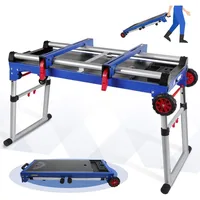 Miter Saw Stand, 5-in-1 Portable Workbench, Quick Folding Work Table with Detachable Miter Saw Stand & Height Adjustable 1