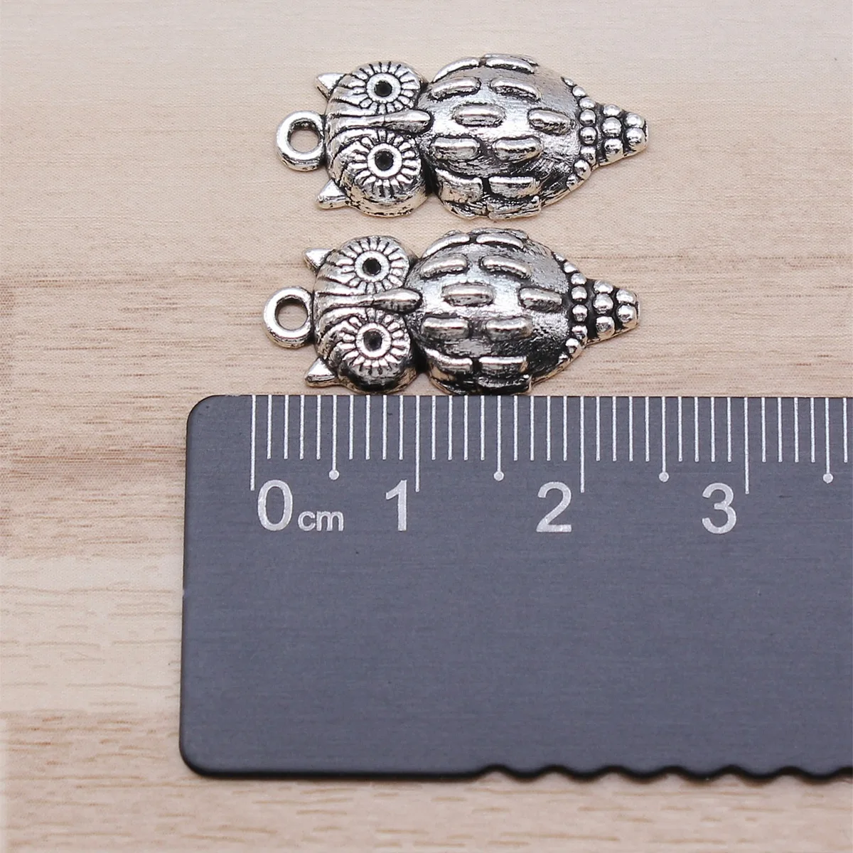 IFOCUS DIY 주얼리 제작용 부엉이 부적, 아연 합금 23x1mm, 0.91x0.43 인치, 10 개 1 조